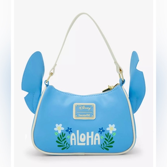 NWT LOUNGEFLY FLORAL STITCH FIGURAL CROSSBODY - Picture 3 of 8